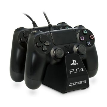 4Gamers Twin Play 'n' Charge Dock USB-Zwart (PlayStation 4) Gebruikt