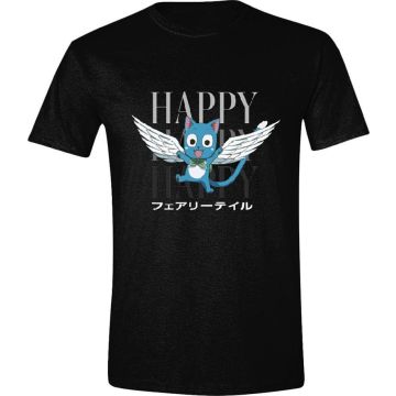 PCMerch Fairy Tail Happy Happy Happy T-Shirt Zwart-Maat XXL (Diversen) Nieuw