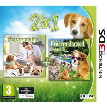 2 in 1 Mijn Dierenpraktijk 3D + Mijn Dierenhotel Deluxe 2-Standaard (3DS) Gebruikt