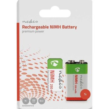 Nedis Oplaadbare NiMH E-Block Batterij 8.4V DC 250mAh-1 Stuk (Diversen) Nieuw