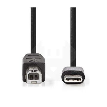 Nedis USB 2.0 Kabel USB-B naar USB-C-1M (Diversen) Nieuw