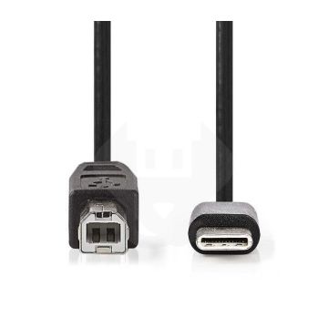 Nedis USB 2.0 Kabel USB-B naar USB-C-2M (Diversen) Nieuw