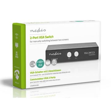 Nedis 2-Poorts VGA Switch-Standaard (Diversen) Nieuw