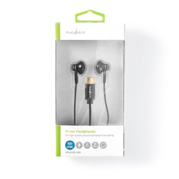 Nedis USB-C In-Ear Oordopjes-Zwart (Diversen) Nieuw