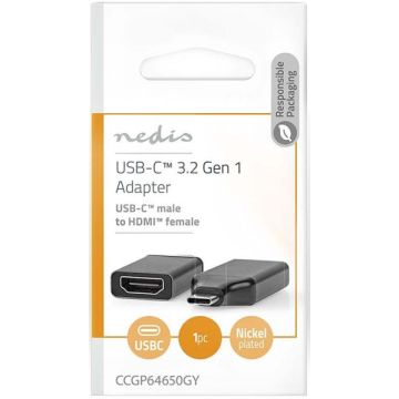 Nedis USB-C naar HDMI Adapter-Standaard (Diversen) Nieuw