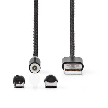 Nedis 2-in-1 Magnetische USB 2.0 Oplaadkabel-2M (Diversen) Nieuw