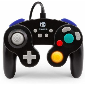 PowerA Wired Nintendo GameCube Controller for Switch-Zwart (Switch) Nieuw