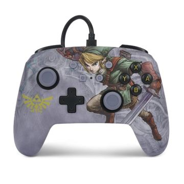 PowerA Nintendo Switch Enhanced Wired Zelda Controller-Valiant Link (Switch) Nieuw