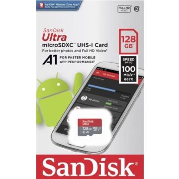 Sandisk Ultra MicroSDXC Class 10-128GB (Diversen) Gebruikt