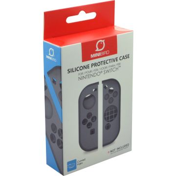MiniBird Nintendo Switch Silicone Protective Case for Joy-Cons-Zwart (Switch) Nieuw