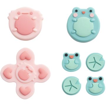 GeekShare Switch Animal Theme Thumb Grip Set-Frog & Axolotl (Switch) Nieuw