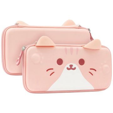 GeekShare Carrying Case for Switch / OLED-Cat Ears (Roze) (Switch) Nieuw