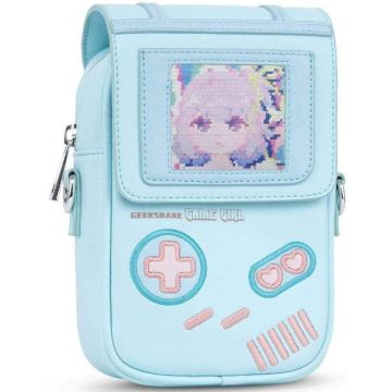 GeekShare 8-Bit Game Girl Controller Schoudertas-Lichtblauw (Diversen) Nieuw