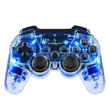 PDP Afterglow Wireless Controller-Blauw (PlayStation 3) Gebruikt