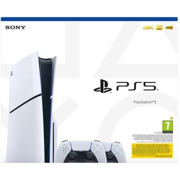 Sony PlayStation 5 Slim-Disc Version Incl. 2 Controllers (PlayStation 5) Nieuw
