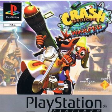 Crash Bandicoot 3 Warped-Platinum (PlayStation 1) Gebruikt