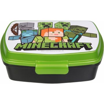 Stor Minecraft Alex with Enemies Broodtrommel-Groen / Zwart (Diversen) Nieuw