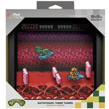Pixel Frames Battletoads Shadow Box Art 23x23CM-Turbo Tunnel (Diversen) Nieuw