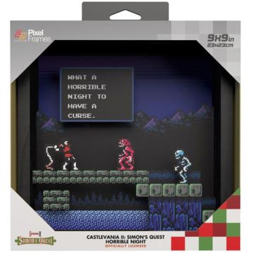 Pixel Frames Konami Shadow Box Art 23x23CM-Castlevania II Horrible N (Diversen) Nieuw
