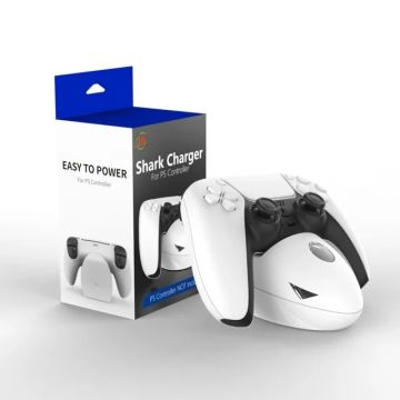 JYS Shark Charger-Wit (PlayStation 5) Nieuw