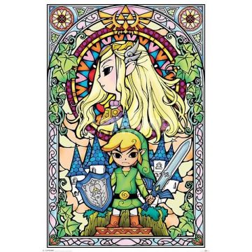 Hole in the Wall The Legend of Zelda Maxi Poster-Windwaker Stained Glass (Diversen) Nieuw