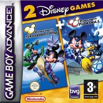 2 Disney Sports Games Skateboarding + Football-Standaard (GBA) Gebruikt
