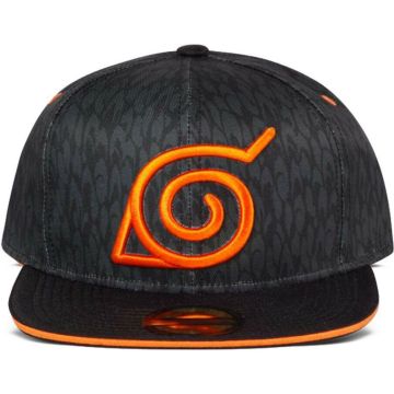 Difuzed Naruto Shippuden Leaf Village Logo Snapback Cap-Zwart (Diversen) Nieuw