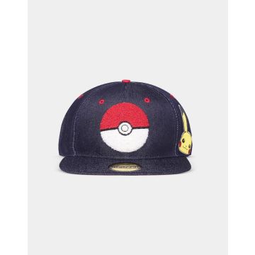 Difuzed Pokémon Denim Snapback Cap-Poké Ball (Diversen) Nieuw