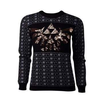 Difuzed Zelda Hyrule Crest Knitted Christmas Sweater-Maat S (Diversen) Nieuw