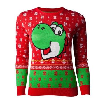 Difuzed Nintendo Super Mario Yoshi Knitted Christmas Sweater-Maat XL (Diversen) Nieuw