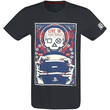 Difuzed PlayStation Gaming Skull T-Shirt-Maat S (Diversen) Nieuw