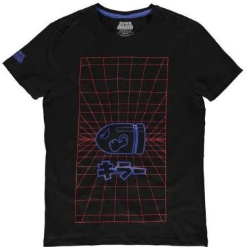 Difuzed Nintendo Super Mario Bullet Bill Japanese T-Shirt Zwart-Maat S (Diversen) Nieuw