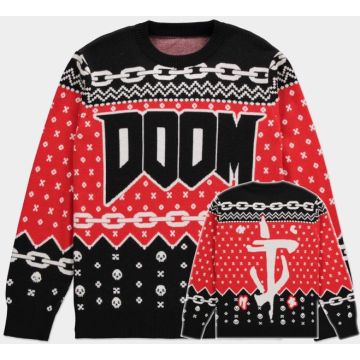Difuzed Bethesda Doom Mark Christmas Knitted Jumper-Maat S (Diversen) Nieuw