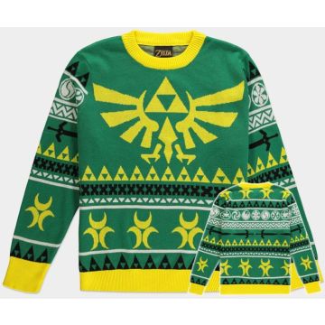 Difuzed Zelda Hyrule Crest Bright Christmas Jumper-Maat XL (Diversen) Nieuw