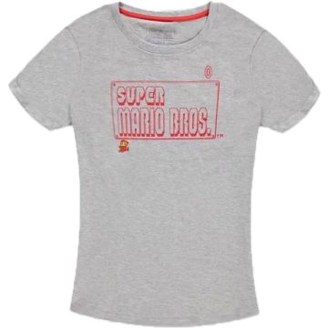 Difuzed Nintendo 8-Bit Super Mario Bros. Logo Female T-Shirt-Maat L (Diversen) Nieuw