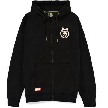 Difuzed Marvel Loki Logo Badge Zip Hoodie-Maat XL (Diversen) Nieuw