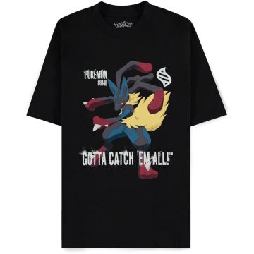 Difuzed Pokémon Gotta Catch 'Em All (Mega Lucario #448) T-Shirt-Maat L (Diversen) Nieuw