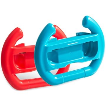 Battletron Steering Wheels for Nintendo Switch Joy-Con-Rood & Blauw (Switch) Gebruikt