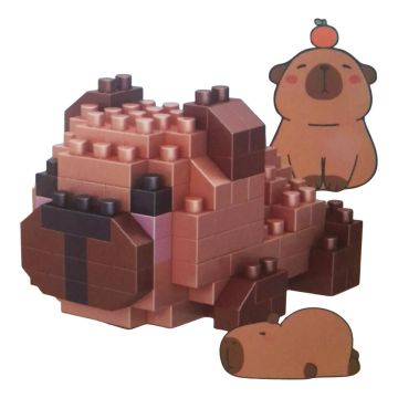 Breba Capybara Animal Building Block 3D Puzzel-Stretched-Out Capybara (Diversen) Nieuw