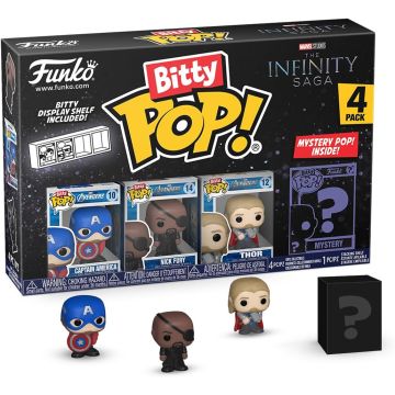 Funko Bitty Pop! Marvel The Infinity Saga 4-Pack-Captain America / Nick Fury / Thor / ? (Diversen) Nieuw