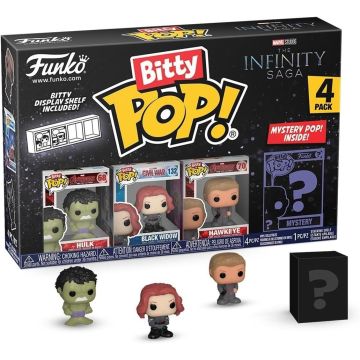 Funko Bitty Pop! Marvel The Infinity Saga 4-Pack-Hulk / Black Widow / Hawkeye / ? (Diversen) Nieuw
