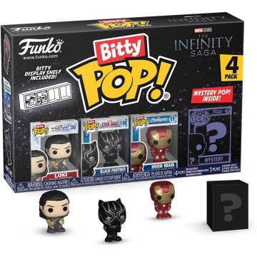 Funko Bitty Pop! Marvel The Infinity Saga 4-Pack-Loki / Black Panther / Iron Man / ? (Diversen) Nieuw