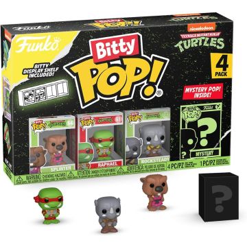 Funko Bitty Pop! Teenage Mutant Ninja Turtles 4-Pack-Splinter / Raphael / Rocksteady / ? (Diversen) Nieuw