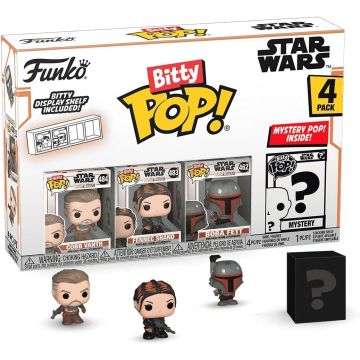 Funko Bitty Pop! Star Wars The Mandalorian 4-Pack-Cobb Vanth / Fennec Shand / Boba Fett / ? (Diversen) Nieuw