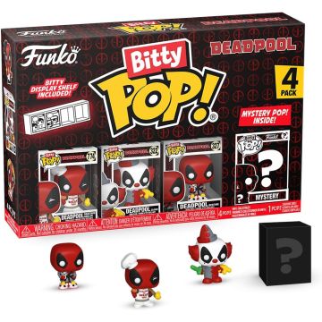 Funko Bitty Pop! Deadpool 4-Pack-Deadpool (Backyard Griller) / Deadpool (Clown) / Deadpool (Bedtime) / ? (Diversen) Nieuw