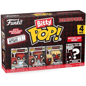 Funko Bitty Pop! Deadpool 4-Pack-Deadpool (Sleepover) / Deadpool (LARP) / Deadpool (Heavy Metal) / ? (Diversen) Nieuw