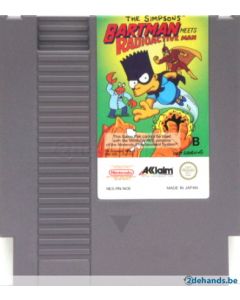 The Simpsons Bartman Meets Radio Active Man-Kale Cassette (NES) Gebruikt