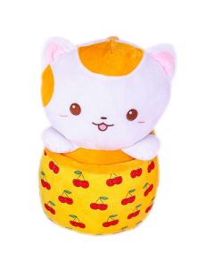 Play by Play Sitting Cat in Bubble Tea Pluche 38CM-Geel (Diversen) Nieuw