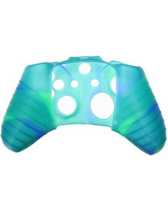 Budget Silicon Camouflage Controller Sleeve-Blauw/Groen (Xbox One) Nieuw