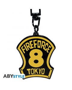 ABYstyle Fire Force Metalen Sleutelhanger-Company 8 Emblem (Diversen) Nieuw